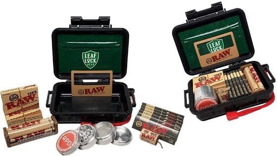 Tobacco Kit Metal Rolling Tray Set Airtight Herb Container Zinc