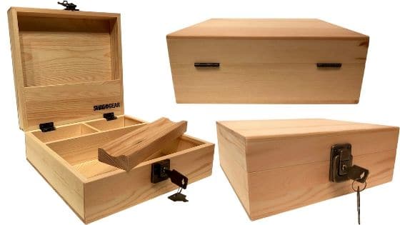 Raw Wooden Stash Box, Cannabis Accessoires