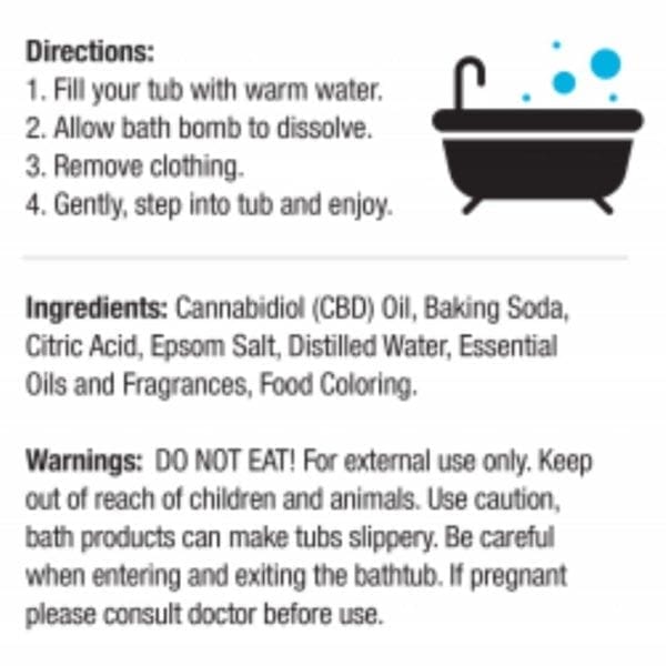 CBD Bath Bomb Relax Lavender 100 mg 2 1
