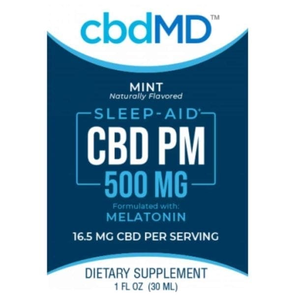 CBD PM for Sleep Mint 500 mg 30 mL 1