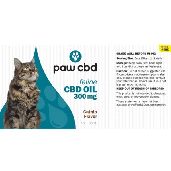 Pet CBD Oil Tincture for Cats Catnip 300 mg 30 mL 1