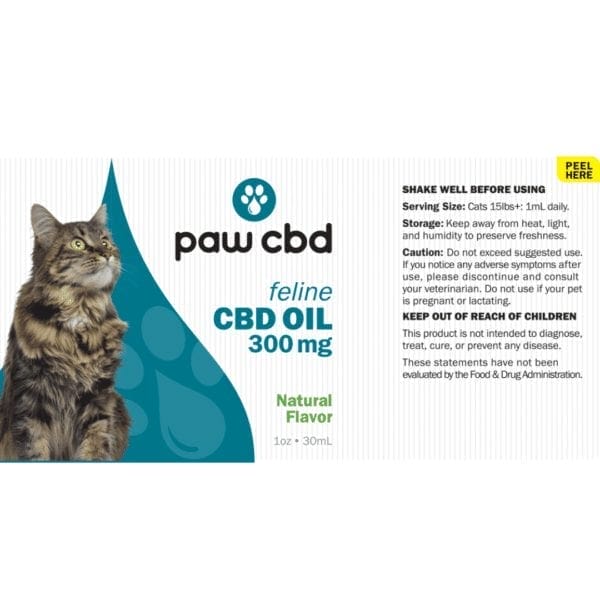 Pet CBD Oil Tincture for Cats Natural 300 mg 30 mL 1