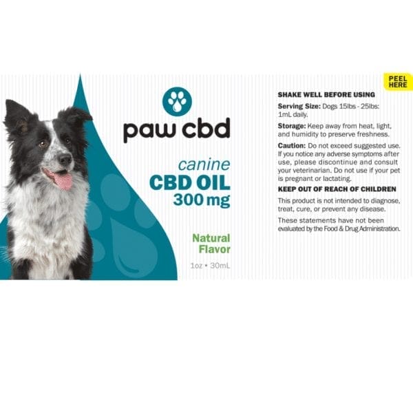 Pet CBD Oil Tincture for Dogs Natural 300 mg 30 mL 1