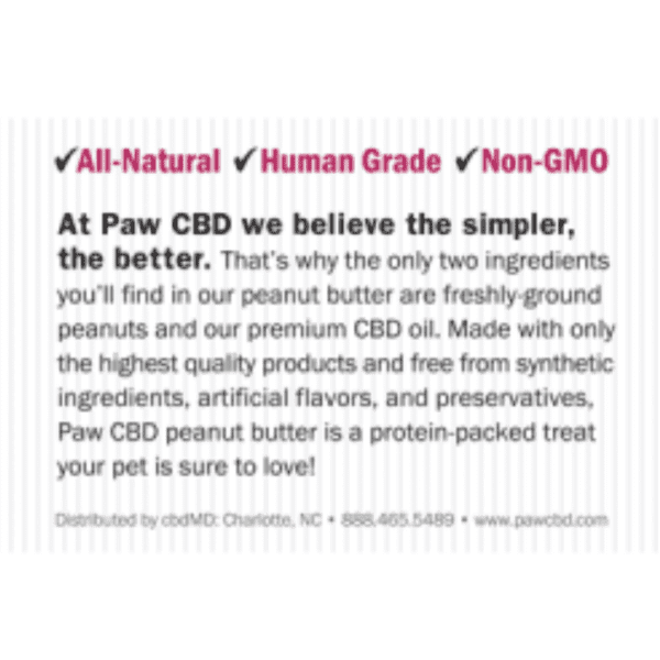 Pet CBD Peanut Butter for Dogs 600 mg 16 oz 1